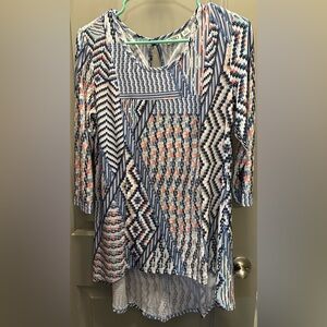 Cato Size S 3/4 Sleeve Knit Tunic EUC
